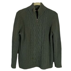 Lands' End 1/4 Zip Sweater Women's Medium Vintage